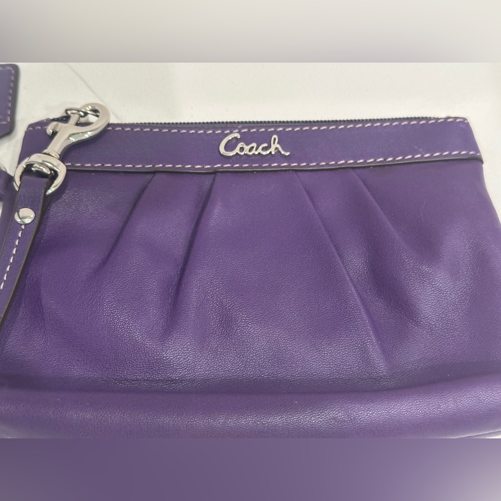 !! SOLD!! COACH PINK AND PURPLE PLEATED WRISTLETS NWOT - Picture 7 of 16